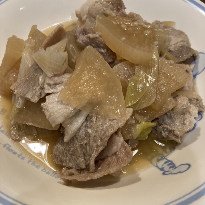 ほったらかしの豚バラ肉大根